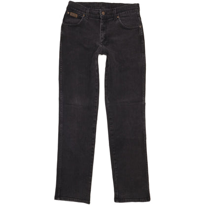 Wrangler Texas Men Black Straight Regular Stretch Jeans W33 L34