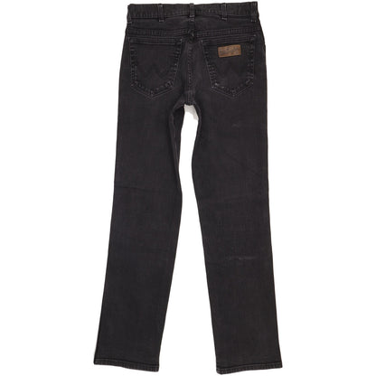 Wrangler Texas Men Black Straight Regular Stretch Jeans W33 L34