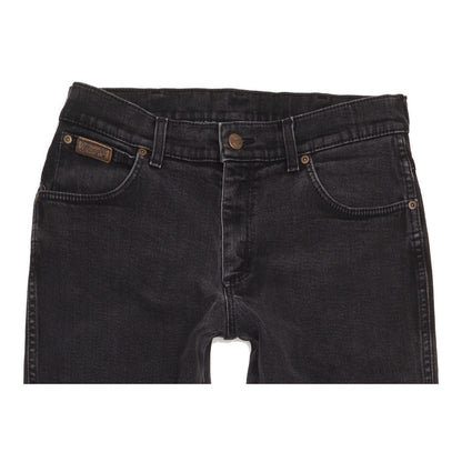Wrangler Texas Men Black Straight Regular Stretch Jeans W33 L34
