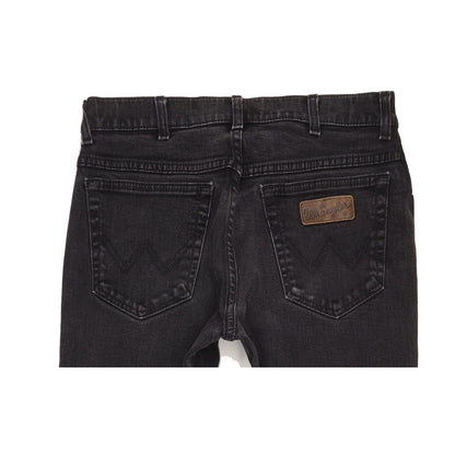 Wrangler Texas Men Black Straight Regular Stretch Jeans W33 L34
