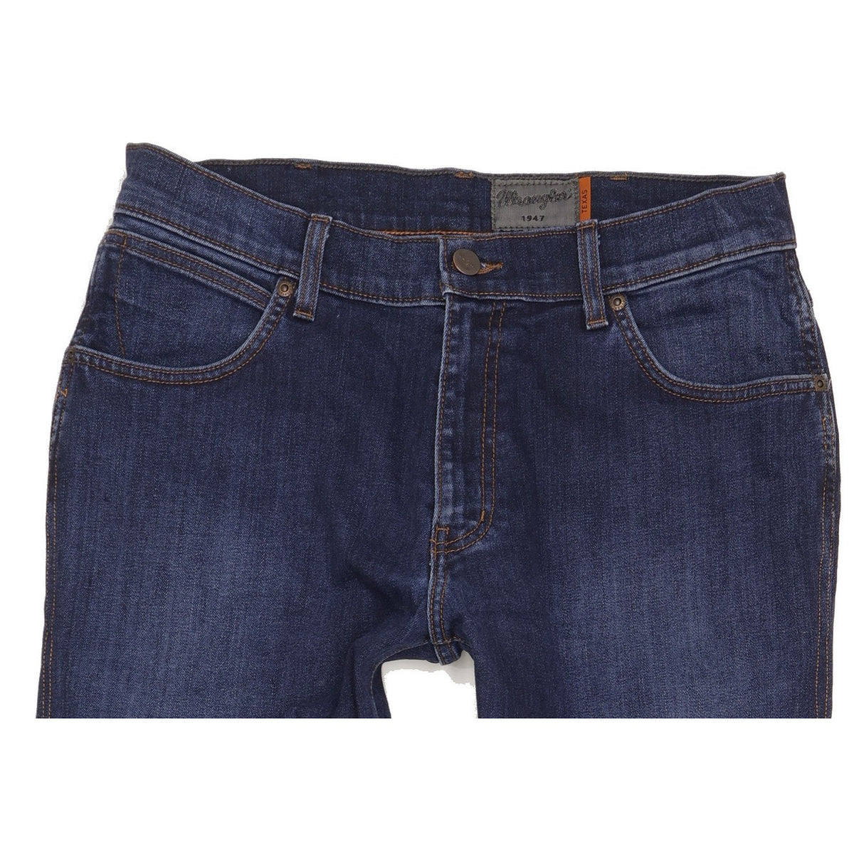 Wrangler Texas Men Blue Straight Regular Stretch Jeans W33 L34