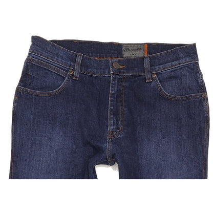 Wrangler Texas Men Blue Straight Regular Stretch Jeans W33 L34