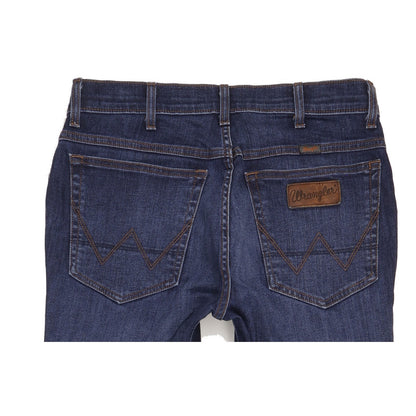 Wrangler Texas Men Blue Straight Regular Stretch Jeans W33 L34