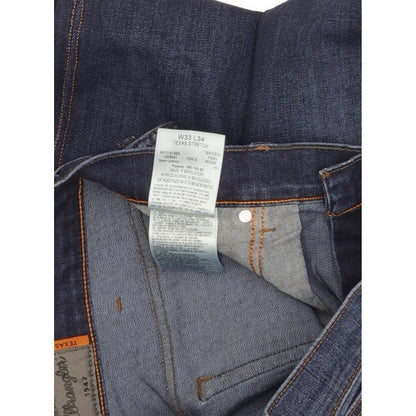 Wrangler Texas Men Blue Straight Regular Stretch Jeans W33 L34