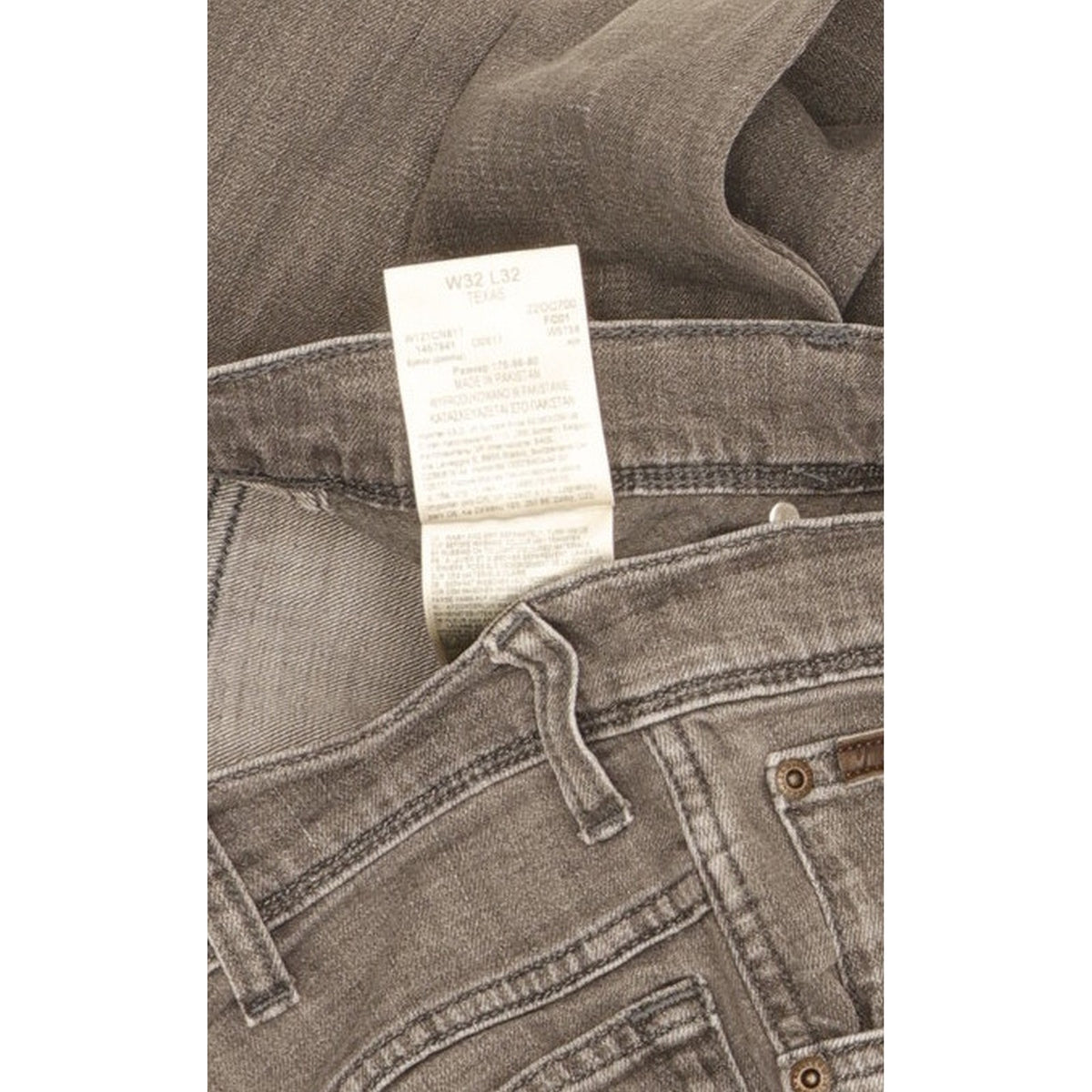 Wrangler Texas Men Grey Straight Regular Stretch Jeans W32 L32