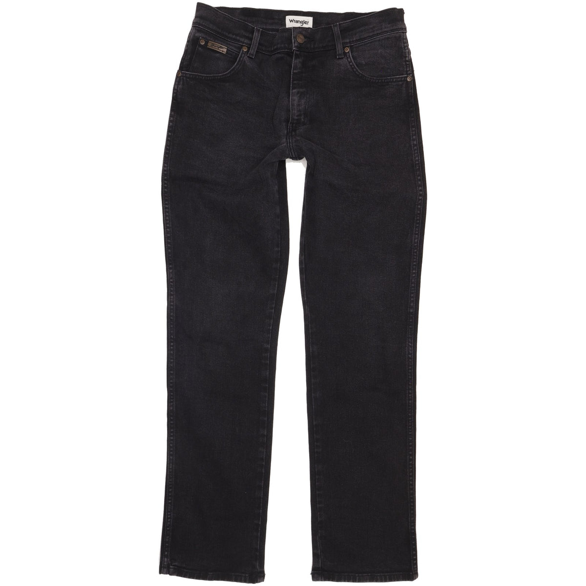 Wrangler Texas Men Black Straight Regular Stretch Jeans W33 L34