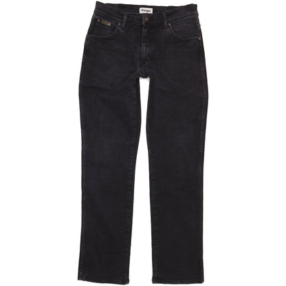 Wrangler Texas Men Black Straight Regular Stretch Jeans W33 L34