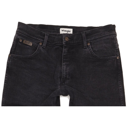 Wrangler Texas Men Black Straight Regular Stretch Jeans W33 L34