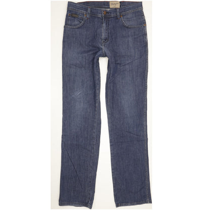 Wrangler Texas Men Blue Straight Regular Stretch Jeans W33 L34
