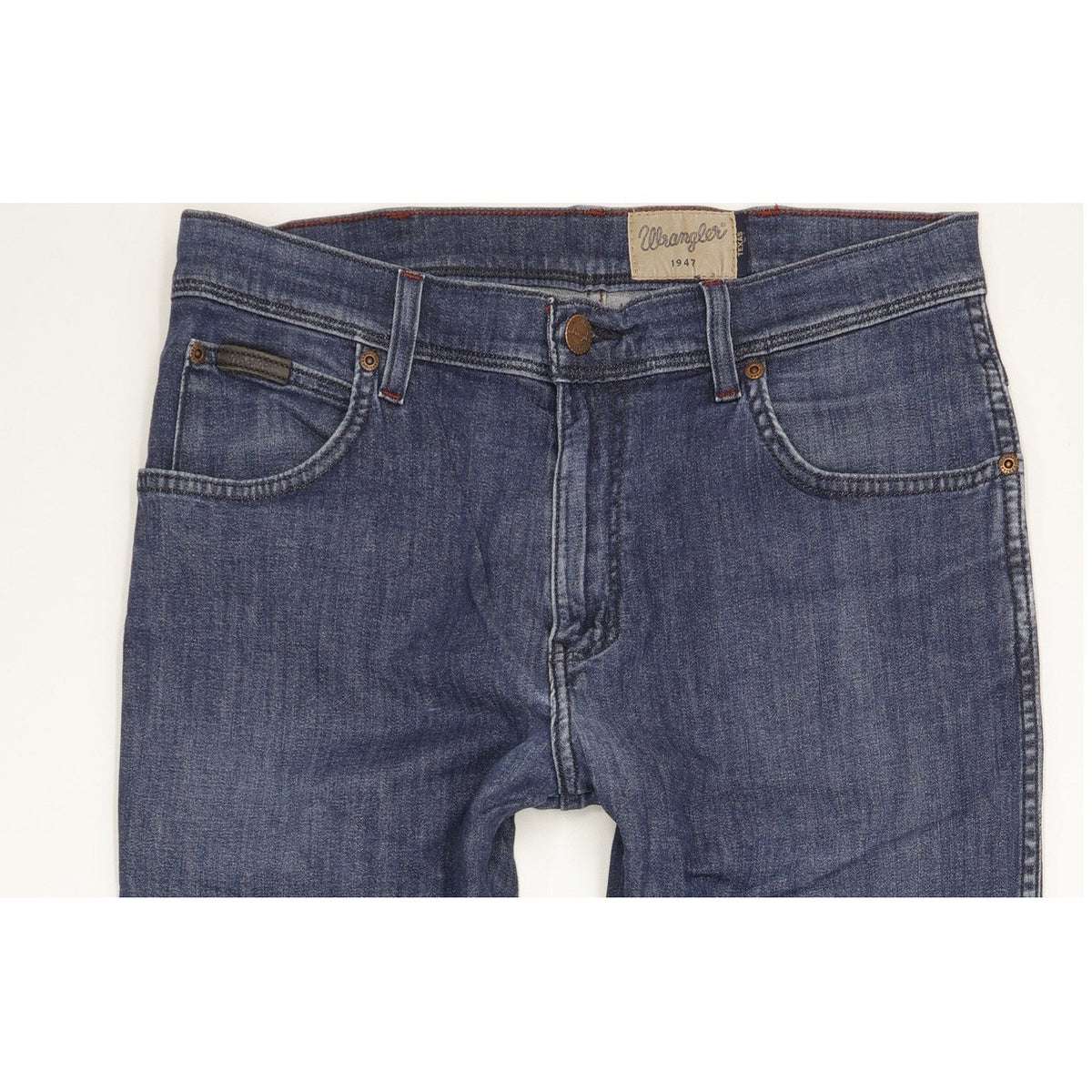 Wrangler Texas Men Blue Straight Regular Stretch Jeans W33 L34