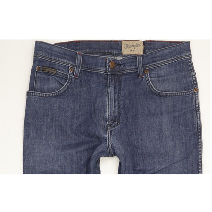 Wrangler Texas Men Blue Straight Regular Stretch Jeans W33 L34