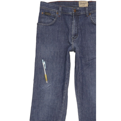 Wrangler Texas Men Blue Straight Regular Stretch Jeans W33 L34