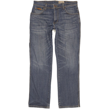 Wrangler Texas Men Blue Straight Regular Stretch Jeans W33 L31