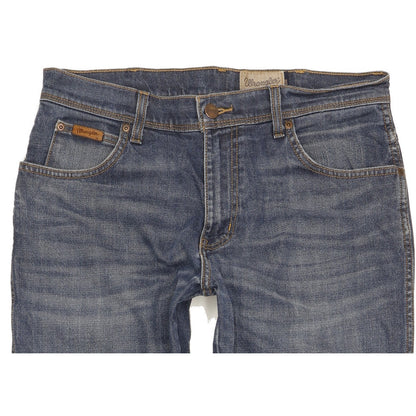 Wrangler Texas Men Blue Straight Regular Stretch Jeans W33 L31