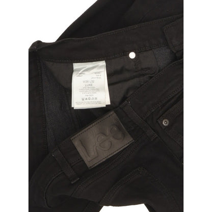 Lee Luke Men Black Skinny Slim Stretch Jeans W36 L32