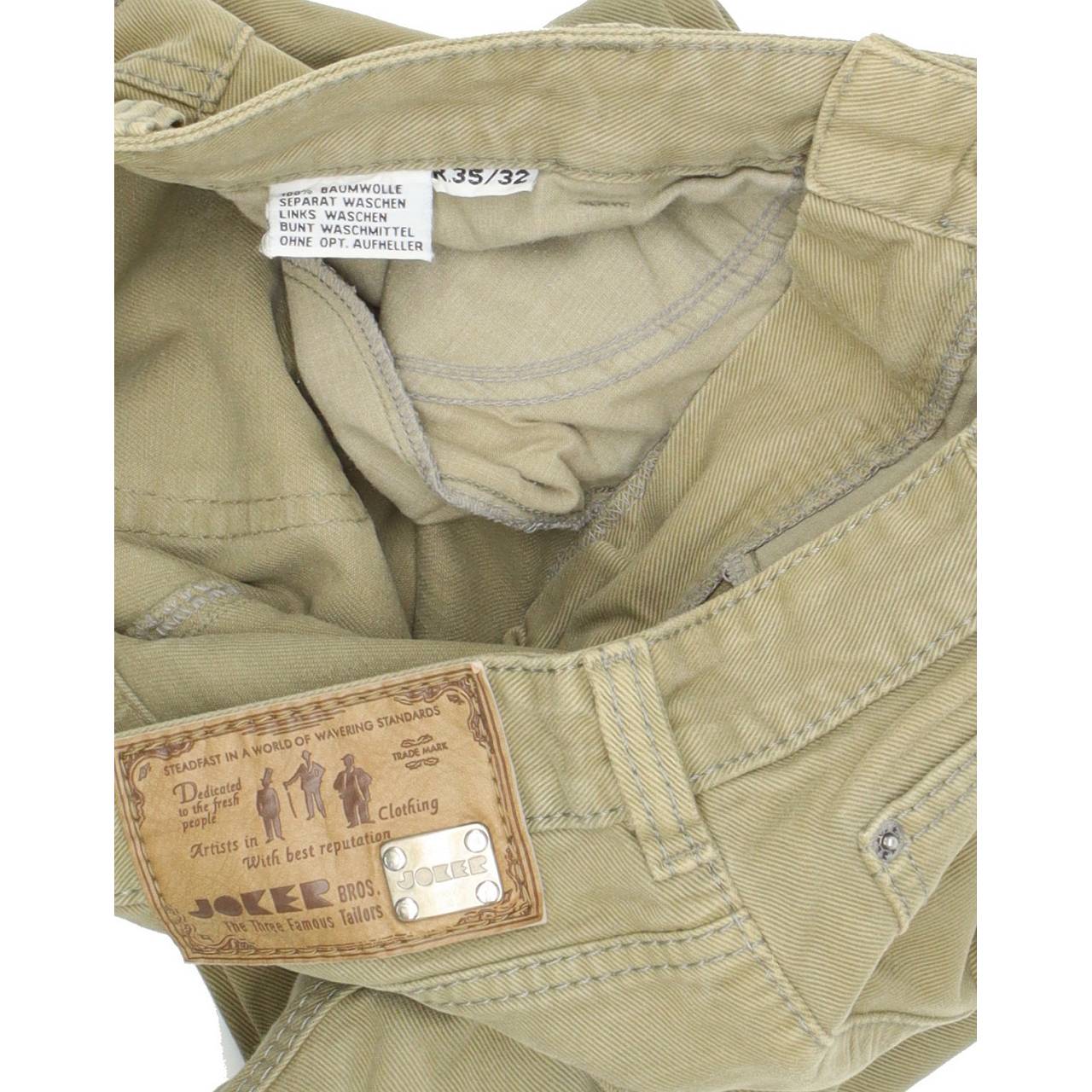 Joker Three Famous Tailors Men Beige Straight Regular Jeans W33 L32