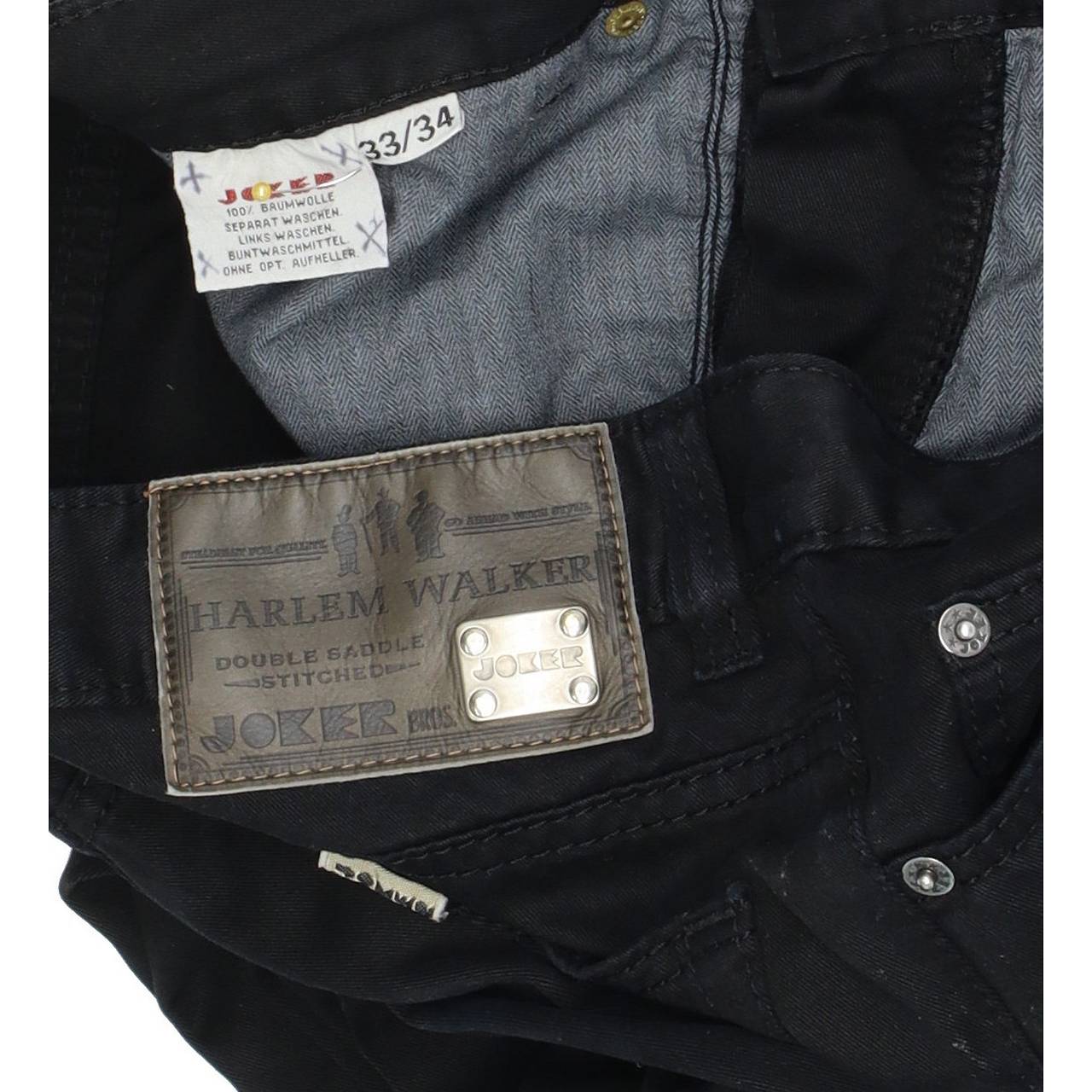 Joker Harlem Walker Men Black Straight Regular Jeans W33 L34