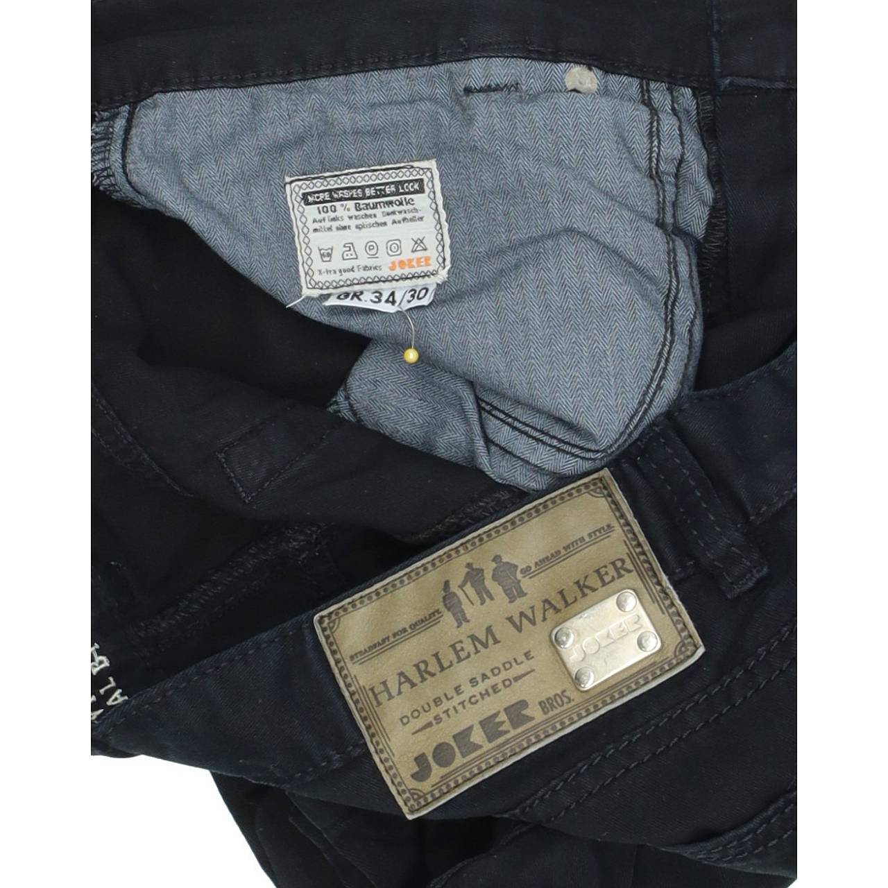 Joker Harlem Walker Men Black Straight Regular Jeans W34 L30