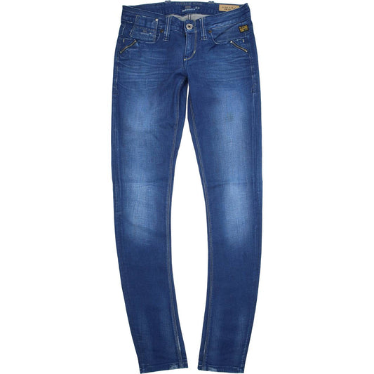 G-Star Austin Women Blue Skinny Slim Stretch Jeans W27 L34