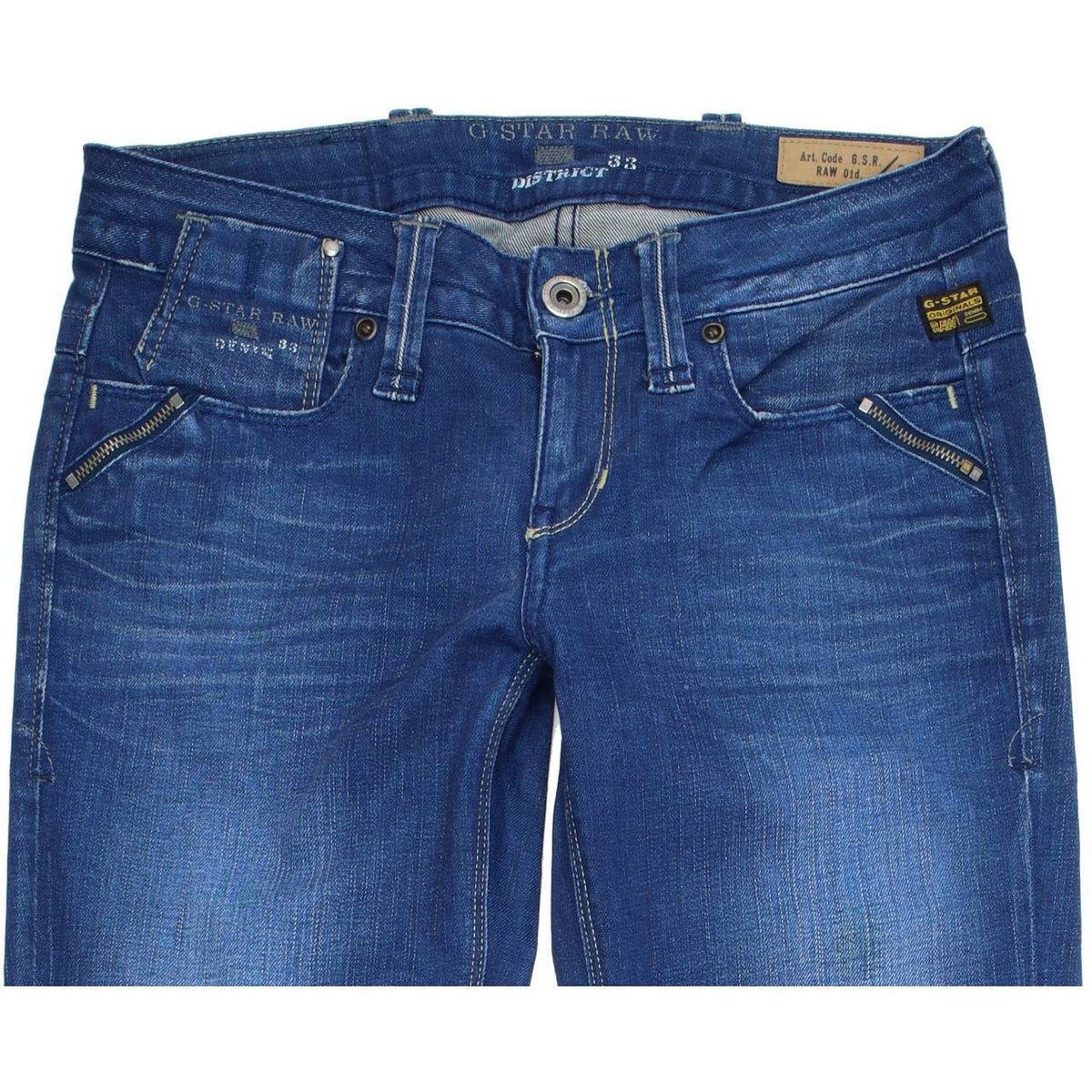 G-Star Austin Women Blue Skinny Slim Stretch Jeans W27 L34