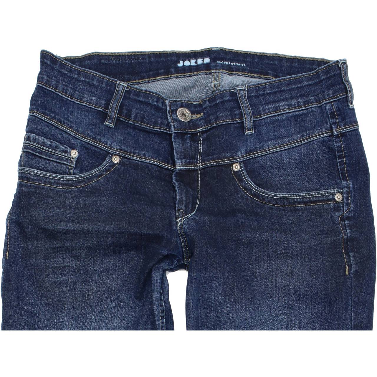 Joker Women Blue Straight Regular Stretch Jeans W30 L30