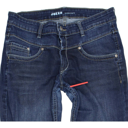 Joker Women Blue Straight Regular Stretch Jeans W30 L30