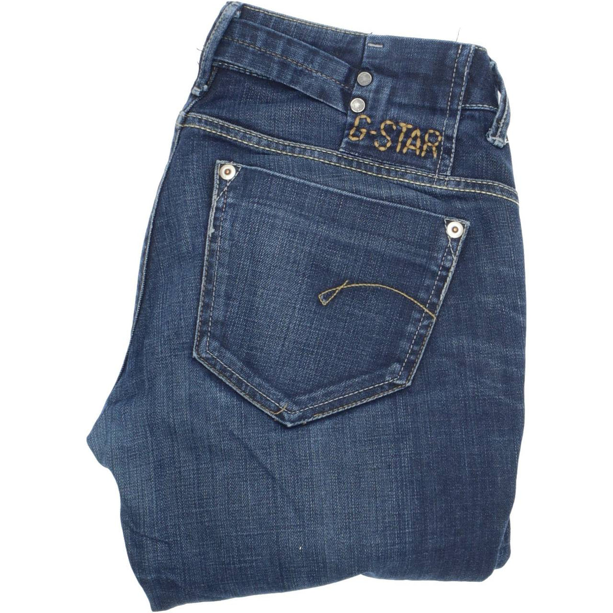 G-Star Midge Women Blue Straight Regular Stretch Jeans W29 L32