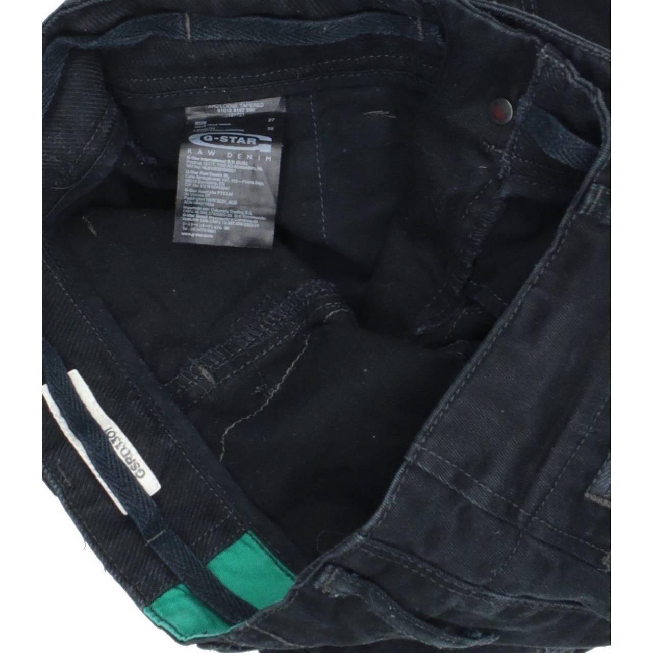 Wrangler Arc Men Black Tapered Loose Jeans W27 L32