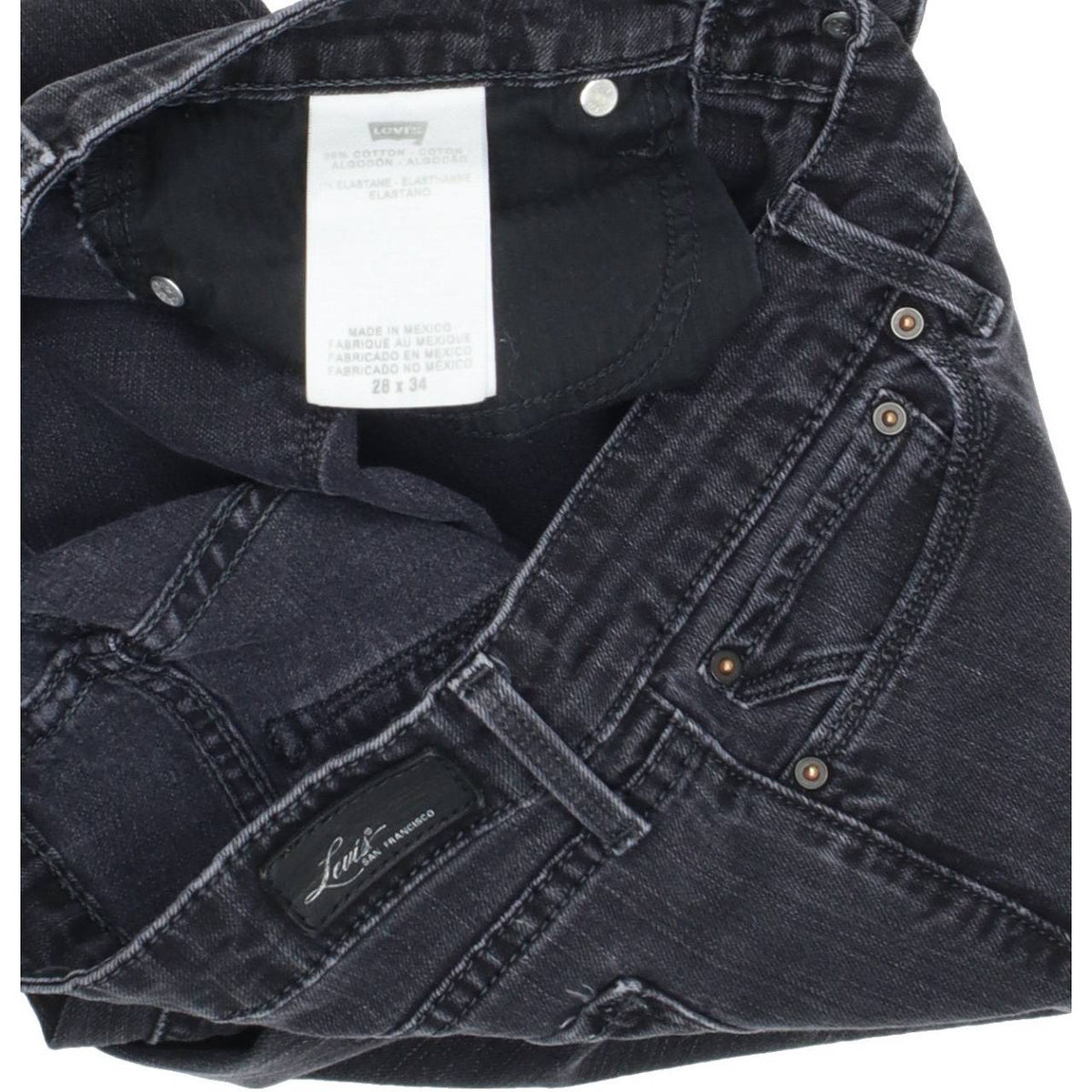 Levi's Women Charcoal Skinny Slim Stretch Jeans W28 L33
