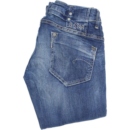 G-Star Women Blue Straight Regular Stretch Jeans W28 L32