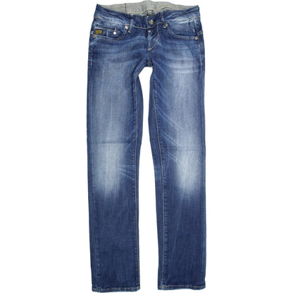 G-Star Women Blue Straight Regular Stretch Jeans W28 L32