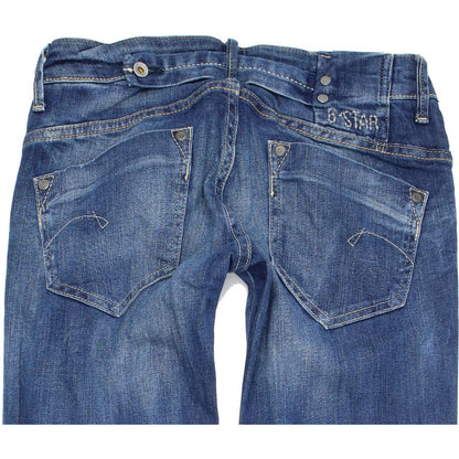 G-Star Women Blue Straight Regular Stretch Jeans W28 L32