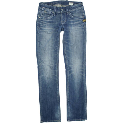 G-Star Elect  Women Blue Straight Regular Stretch Jeans W25 L30