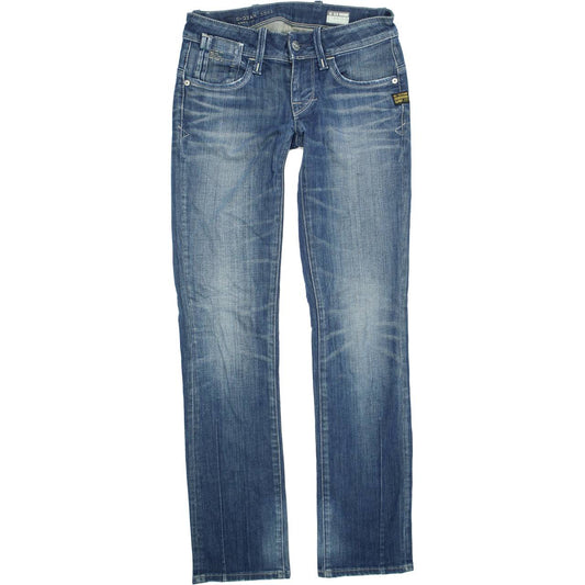 G-Star Elect  Women Blue Straight Regular Stretch Jeans W25 L30