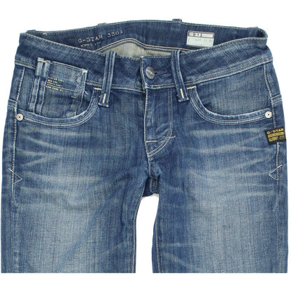 G-Star Elect  Women Blue Straight Regular Stretch Jeans W25 L30
