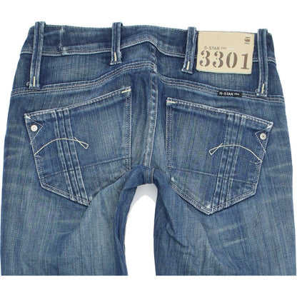 G-Star Elect  Women Blue Straight Regular Stretch Jeans W25 L30