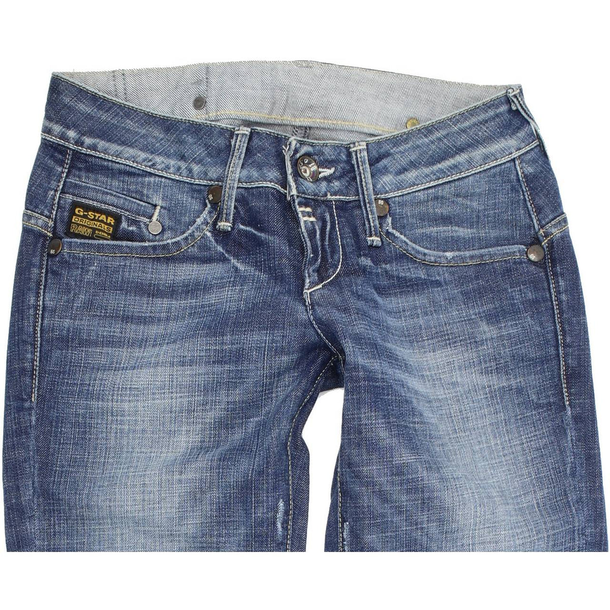 G-Star Midge Women Blue Straight Regular Stretch Jeans W26 L30