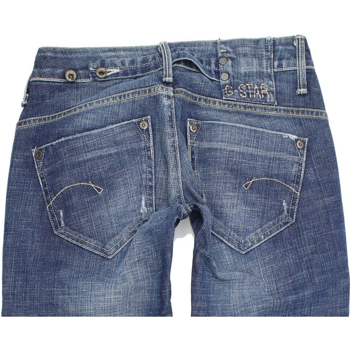 G-Star Midge Women Blue Straight Regular Stretch Jeans W26 L30