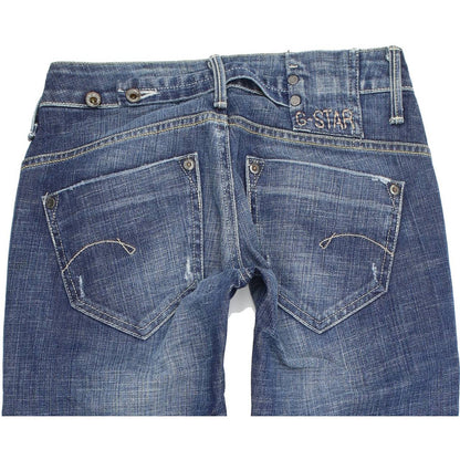 G-Star Midge Women Blue Straight Regular Stretch Jeans W26 L30