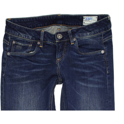 G-Star 3301 Women Blue Bootcut Regular Stretch Jeans W27 L34
