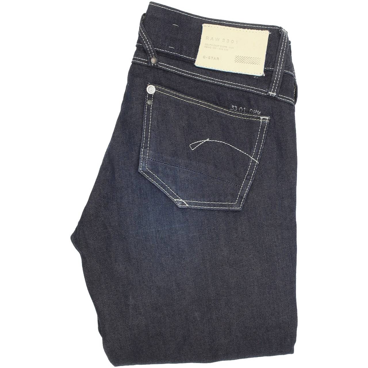 G-Star Lynn Women Blue Straight Regular Stretch Jeans W27 L32