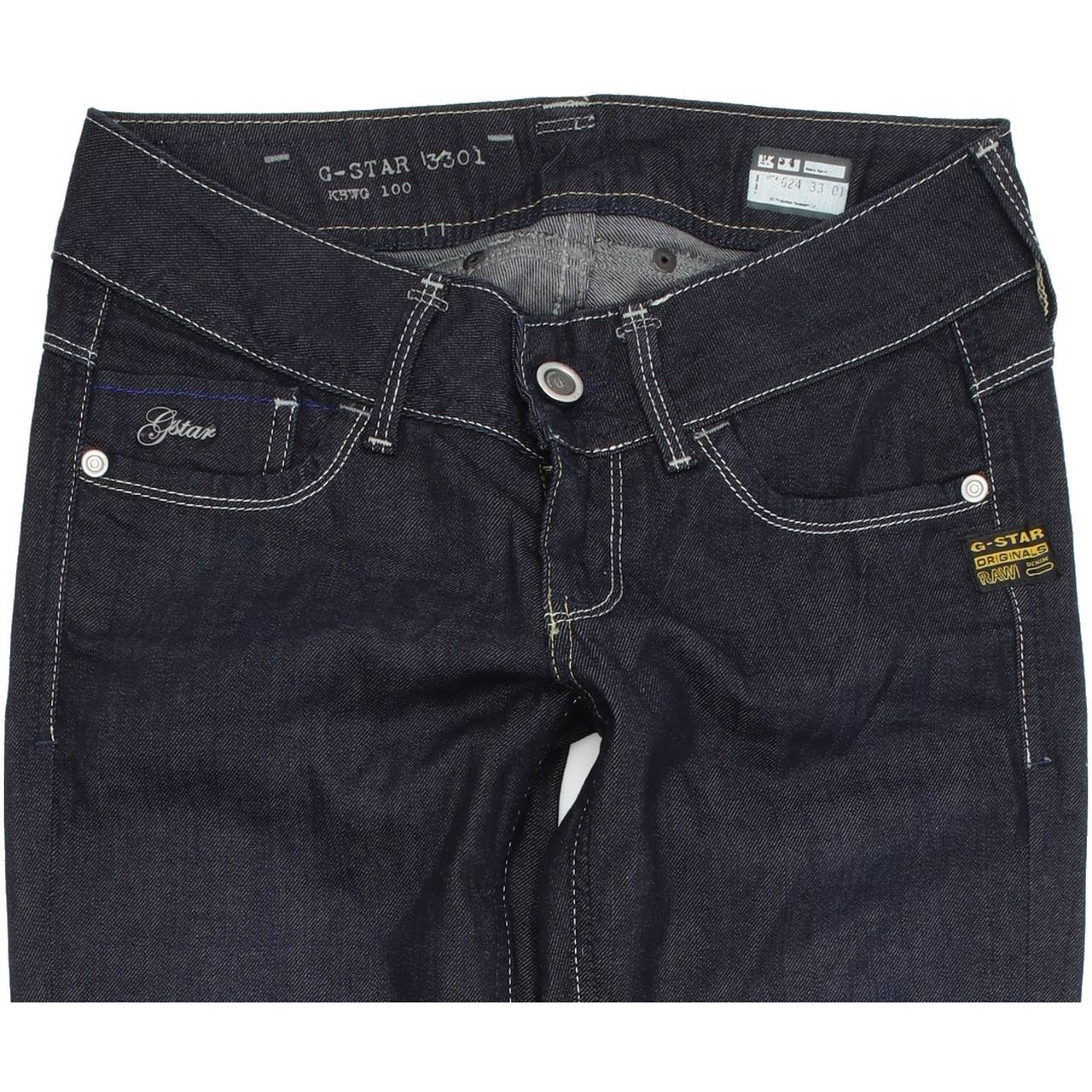 G-Star Lynn Women Blue Straight Regular Stretch Jeans W27 L32