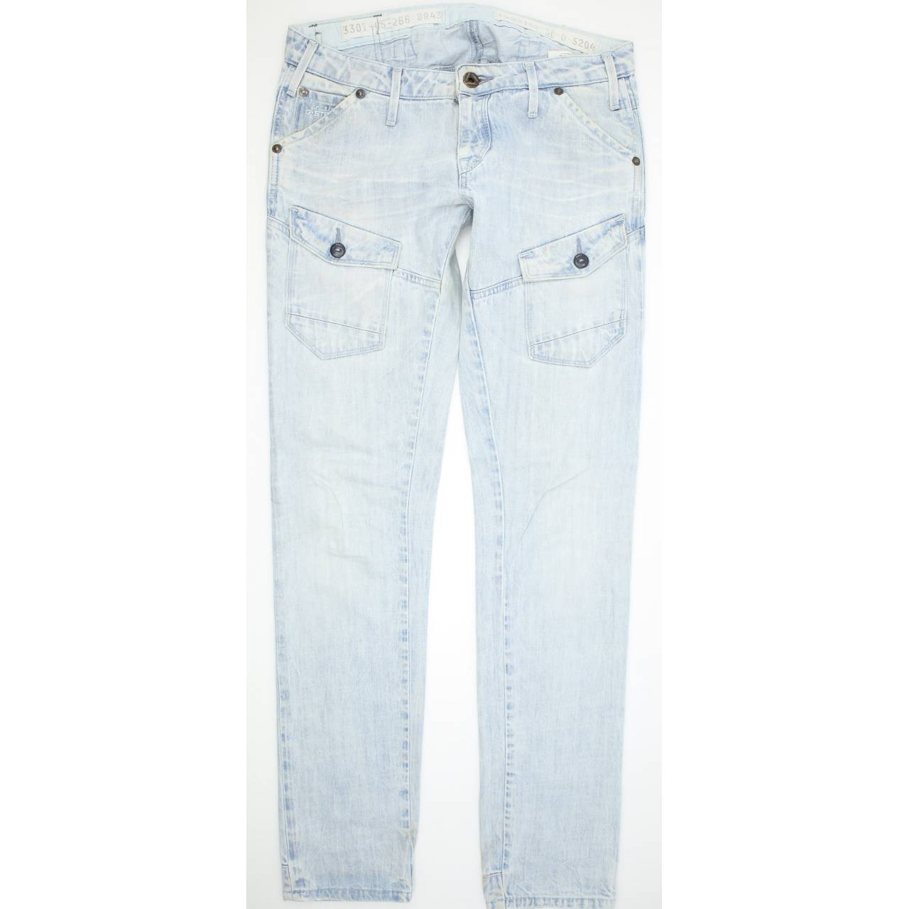 G-Star Storm Elwood Women Blue Skinny Slim Jeans W29 L34