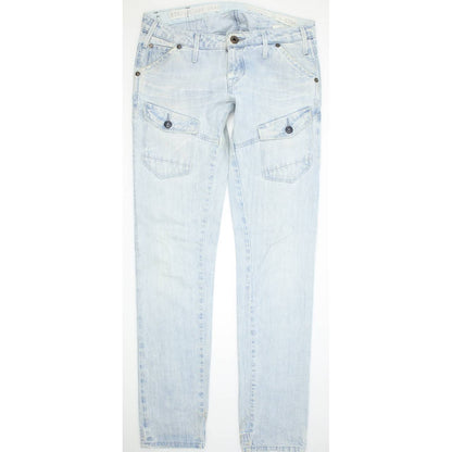 G-Star Storm Elwood Women Blue Skinny Slim Jeans W29 L34