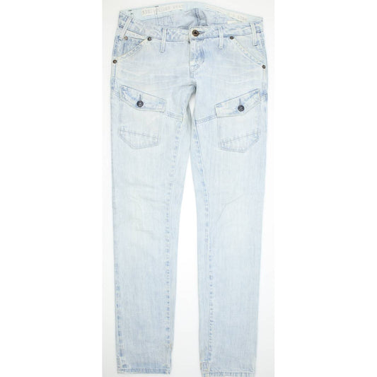 G-Star Storm Elwood Women Blue Skinny Slim Jeans W29 L34