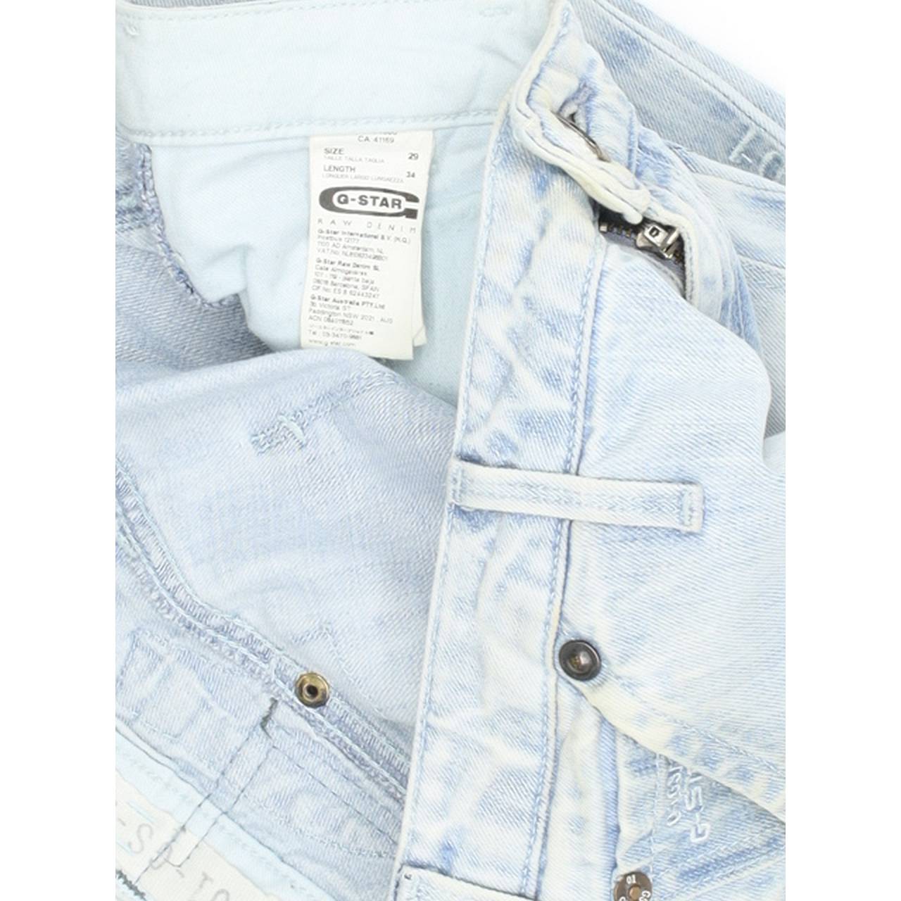 G-Star Storm Elwood Women Blue Skinny Slim Jeans W29 L34