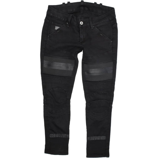 G-Star Logray Women Black Skinny Slim Cropped Stretch Jeans W26 L25