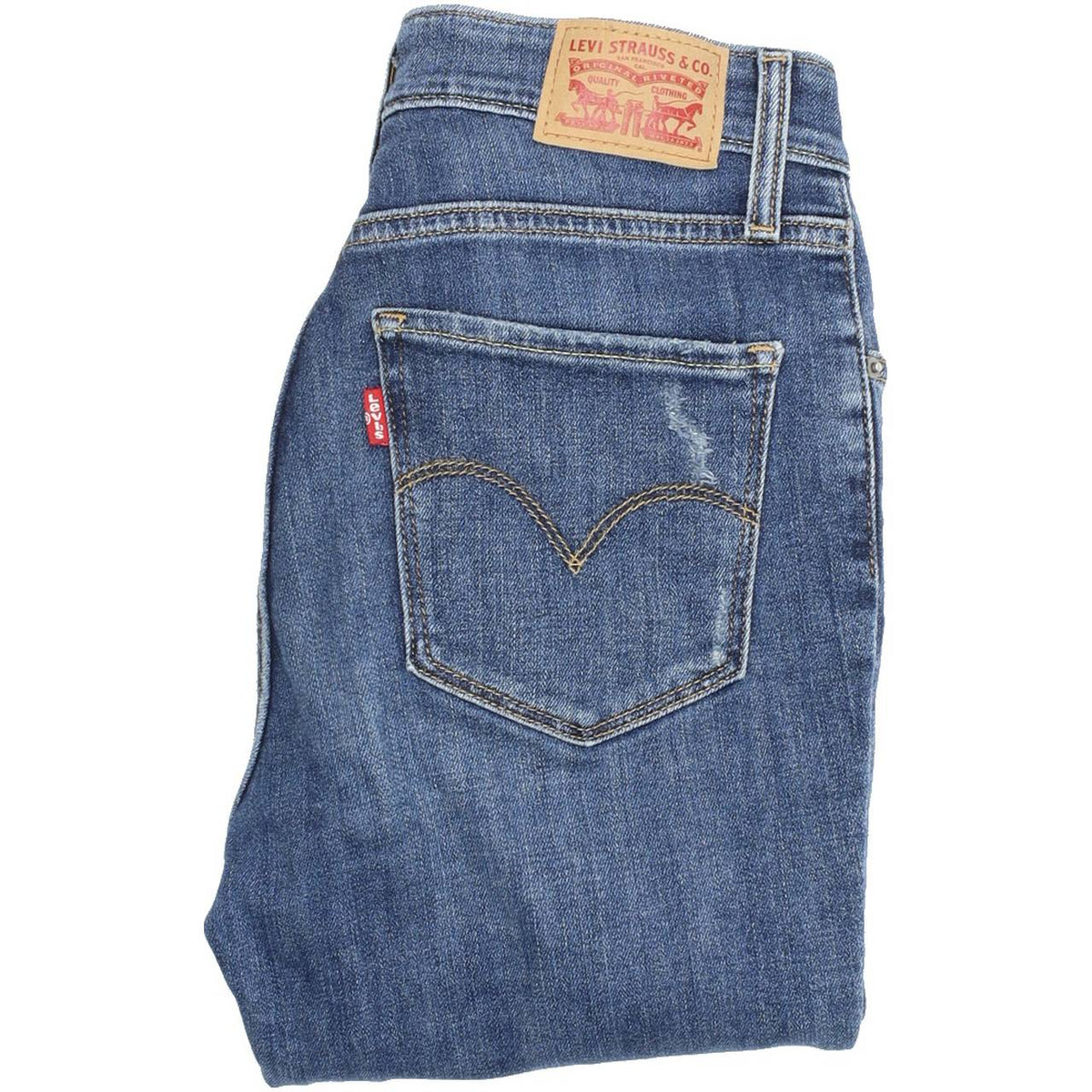 Levi's 721 Women Blue Skinny Slim Stretch Jeans W26 L30