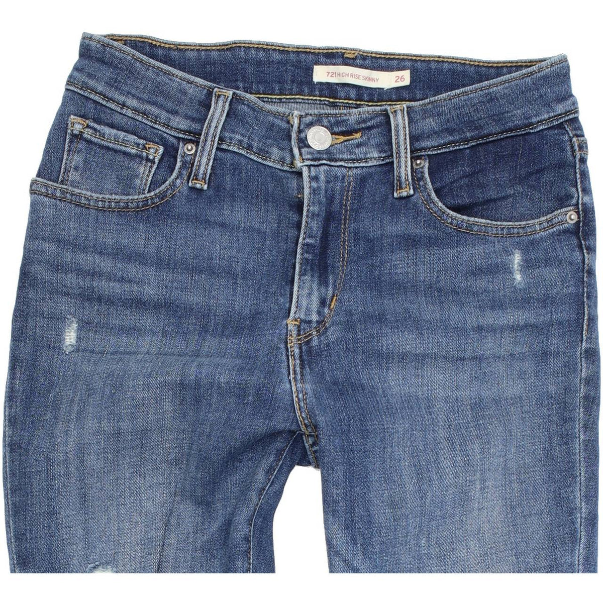 Levi's 721 Women Blue Skinny Slim Stretch Jeans W26 L30