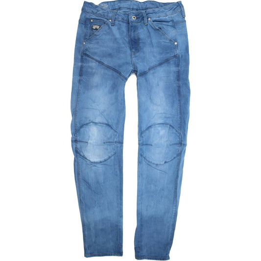 G-Star Women Blue Tapered Slim Boyfriend Stretch Jeans W28 L28